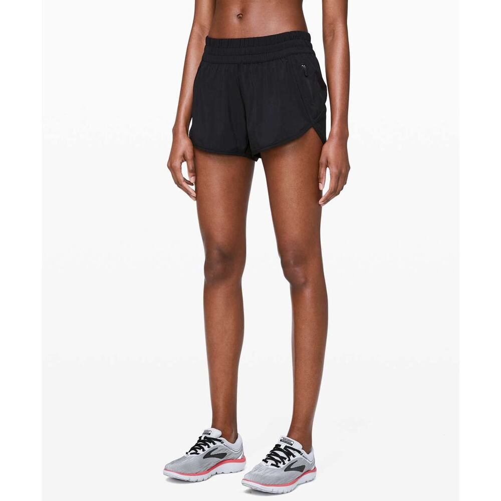Lululemon Tracker Lined Running Shorts V 4" Black… - image 1
